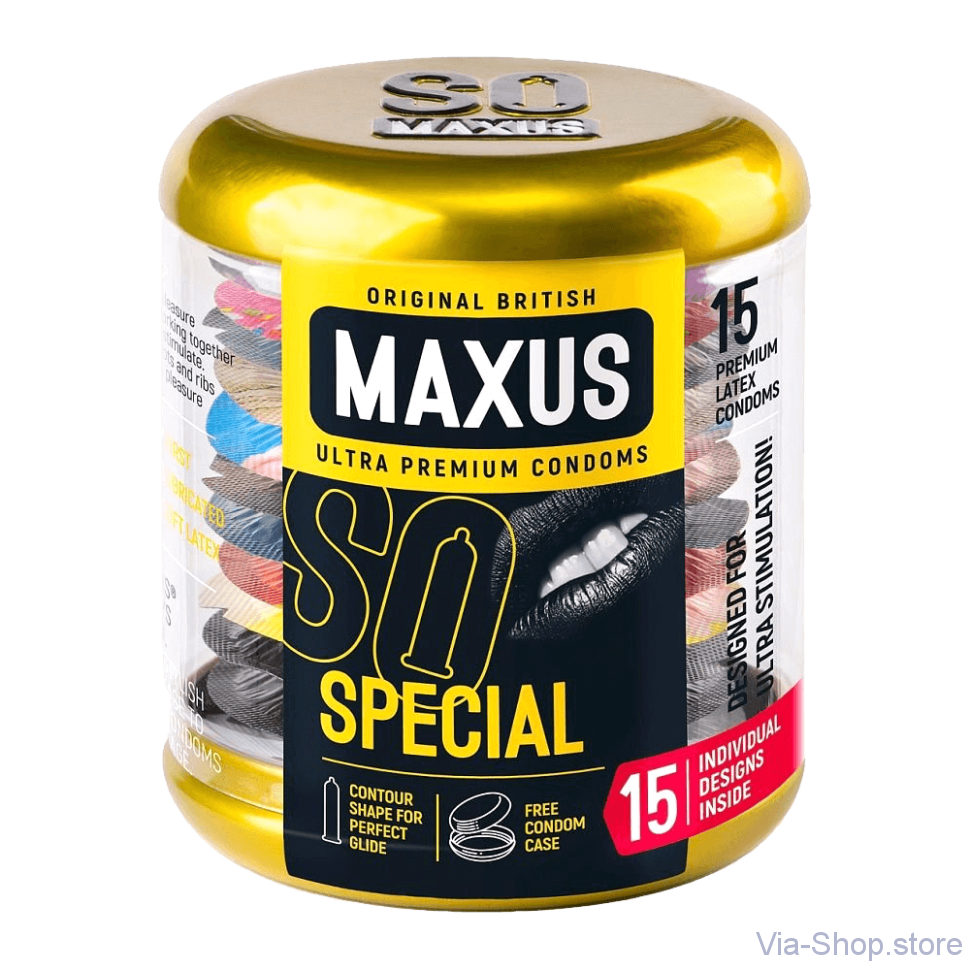 Презервативы Maxus точечно-ребристые в железном кейсе № 15